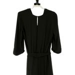Amanda Uprichard Black Faux Wrap Midi Dress Women’s 1X | Classic Elegant LBD Photo 16