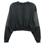 Nike  Women Black Crew Neck Cropped Sweatshirt Center Swoosh Athleisure S Photo 1