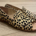 Loeffler Randall  Hannele Open Slip On Loafer Peeptoe Calf Hair Size 7 Photo 0