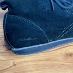 Eddie Bauer  Black Chukka Bootie Ankle Boot Womens Size 10 Leather Suede Lace Up Photo 2