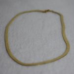 Vintage Everyday Herringbone Gold Tone Metal Chain Lobster Claw Clasp Necklace Photo 1
