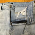 Aero Aeropostale High Rise Midi Distressed Denim Jean Shorts in Blue Size 4 Photo 6