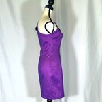 Jessica McClintock  Womens Purple Shimmery Ruffle One Shoulder Mini Dress 8 Photo 5