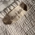 Altar'd State ❤️ Altared State White Floral Silky Dress Off the Shoulder Puff Sleeves Photo 5