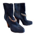 3.1 Phillip Lim  BLACK CALF HAIR AND SUEDE BERLIN CHAIN BOOTIE (39.5) Photo 9