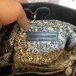 Rebecca Minkoff  Swing Double Chain Black Leather Shoulder Bag Women's Handbag Photo 8