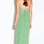 ZARA NWT MIDI Floral Green Dress Cross back Medium Photo 4