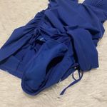 Spanx Assets Shirred Underwire Push up Power Swim Suit Dress in Blue Small Photo 5