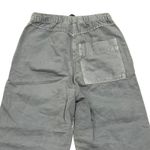 ZARA  Women Gray Linen Drawstring Waist Cropped Wide Leg Pants Size Small Photo 4