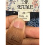 Pink republic  Womens Blue Long Sleeve V Neck Knit‎ Sweater Size M Photo 2