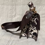 Betsey Johnson Western Brown & Black Cow Crossbody Bag with Heart Accents Charms Photo 5