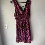 Hale Bob Los Angeles Silk Pink Black Gold Geometric Print Dress - Size M Boho Photo 1