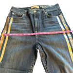 ZARA 7 for all mankind Women's Skinny Jeans‎ Blue Yellow Stripe Size 8 High Waist Photo 4