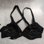 La Blanca Black Island Goddess Underwire Twist Front Bra Top Size 16 NWT Photo 2