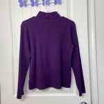 Liz Claiborne EUC  women’s purple soft knit turtleneck stretch sweater medium‎ Photo 5