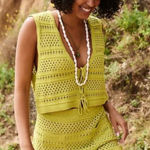 Free People NWOT  Beach Mairead Fauxchet Vest  tie Detail Photo 0