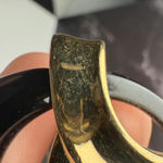 Trifari Vintage  Brooch Pin Gold Tone Black Signed - Has Wear Photo 13