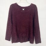 Kerisma Burgundy Pullover Chunky Sweater Size Medium Back Slit Photo 0