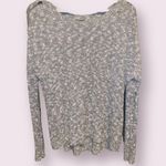 EXPRESS Slouchy Knit Sweater with Shoulder Zippers in Grey - size medium Photo 2