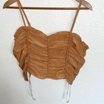Forever 21 Women’s Camel Club Party Ruched Cropped Tank Top NEW Photo 0