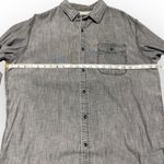 Banana Republic Women’s Black/ Grey Denim Button Up Shirt Size Large 100% Cotton Photo 4