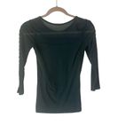 Bozzolo Women Size XS Green Sheer Neckline Witchy Fairy Fall 3/4 Sleeves Top Photo 5