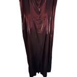 Alex Evenings Women Burgundy Metallic Jacquard 2 Pc Jacket Dress Set Size 14 Photo 8