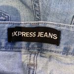 EXPRESS  Cut‎ Off Denim Shorts Size 0 Embroidered Floral Patch Distressed Jeans Photo 8