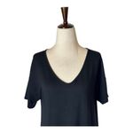 Rag and Bone  Jean Dress‎ Women Small Black Short Sleeve V Neck Tee Dress Mini Goth Photo 4