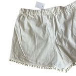 J CREW Cream Linen Blend Pom Fringe Shorts Size M NEW Size M Photo 2