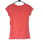 Glits Womens Pullover Cap Sleeve Scoop neck Basic T shirt Orange Medium‎ Photo 1
