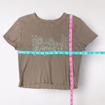 PacSun ‎ Baby Tee Brown Mushroom Shirt Size XS Casual, Hippie, Boho Photo 3