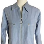 Karen Kane Vintage 90s Denim Jacket XS Blue Oversized Full Zip Pockets 46PE Photo 1