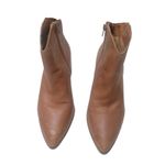 Lucky Brand  Womens Cosmio Western Booties Brown Leather Block Heel size 8.5M Photo 3