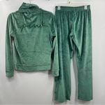 PINK - Victoria's Secret Pink by Victoria's Secret Green Velour Track Suit Pants Hoodie Sz S Small Photo 4