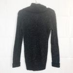 Derek Heart Y2K Cowl Neck Metallic Black Knit Sweater Size M Photo 4