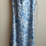 Elegant Blue Floral Maxi Dress Photo 0