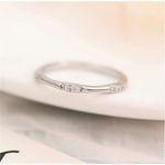 Size 9 Exquisite & Fashionable 9 Small Diamond Ring, For Wedding, Engagement, Je Silver Photo 2