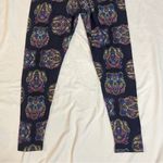 LuLaRoe 3/$15 LULA ROE Black Multicolor Boho Bear Leggings, TC Photo 6