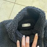 Vestique Black Teddy Sweater Sz Medium Side Zipper Photo 3