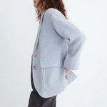 Madewell Larsen Linen Blend Relaxed Windowpane Blazer Photo 1
