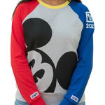 Disney  Parks 2021 Mickey Mouse Colorblock Pullover Sweatshirt Large Photo 0
