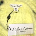 For Love & Lemons 🧨 Devon Yellow Fuzzy Cropped Top Bralette NWT XXS Photo 3