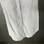 Tahari  Light Blue Linen Button Front‎ Maxi Skirt Size Small Photo 5