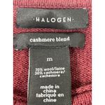 Halogen  Women Cashmere/Wool Blend Sweater Tunic Luxurious L Sleeve Burgundy Sz M Photo 2