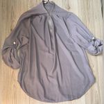 Grey quarter zip long sleeve shirt Women's Top Gray Size undefined Photo 0