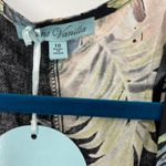 MINT VANILLA BLACK WITH MULTICOLOR FLORAL DESIGN WRAP TIE TOP SIZE 10 Photo 2