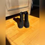 Steve Madden Black Suede Block Heel Ankle Boots Photo 1