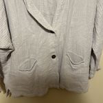 Mododoc Open‎ Front Long Gauzy Lightweight Blazer Size Small Gray Photo 3