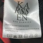 Zoe Karssen Ace Bat Print Low Rise Slim Fit Tapered Sweatpants Large Black Red Photo 7